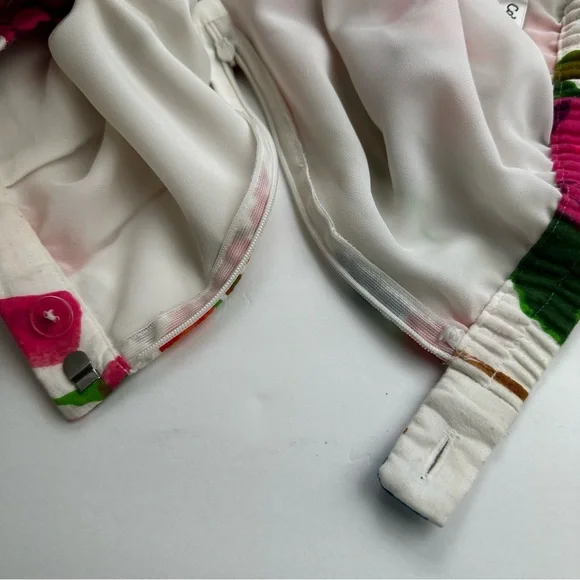 White Floral Maxi Skirt with Red & Pink Blooms - Picture 10 of 11